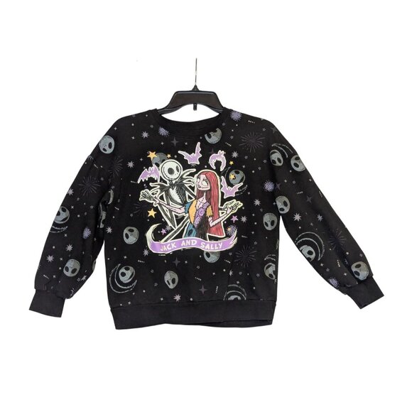 Disney Tim Burtons The Nightmare Before Christmas Jack & Sally Sweatshirt XL 14- - Picture 1 of 4